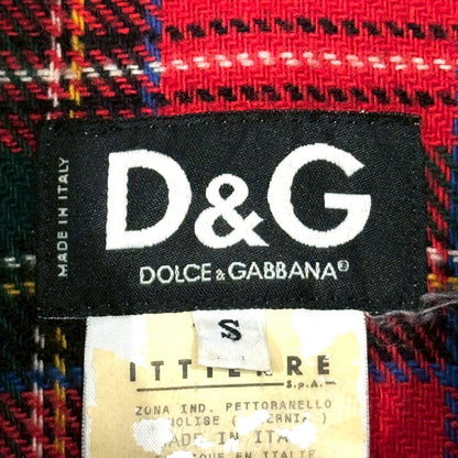 DOLCE & GABBANA YELLOW LEOPARD PRINTED DENIM JACKET