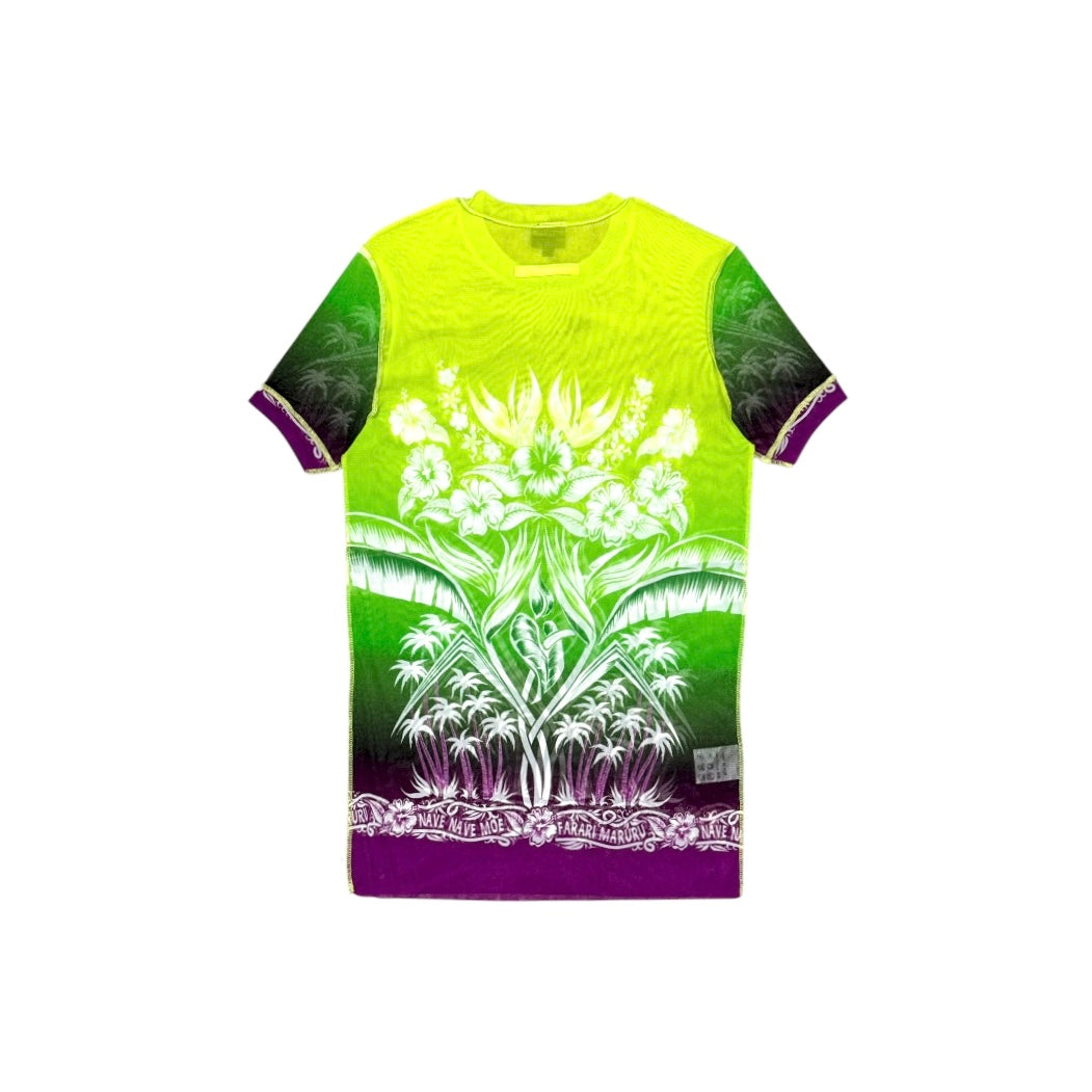 JEAN PAUL GAULTIER TROPICAL GRADIENT MESH TOP