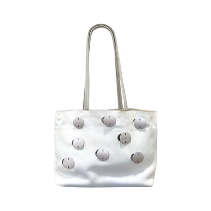 PRADA 2000S GREY SCALES TOTE BAG
