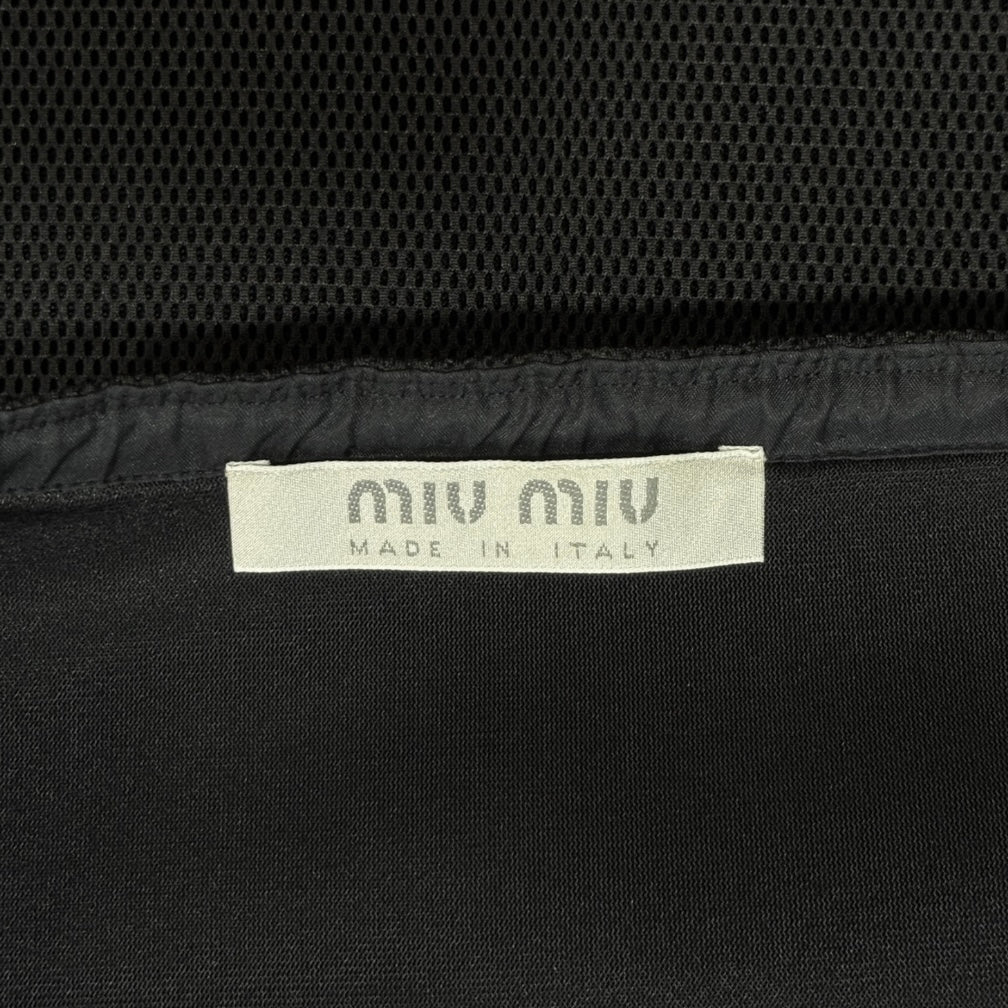 MIUMIU BLACK MESH SKIRT