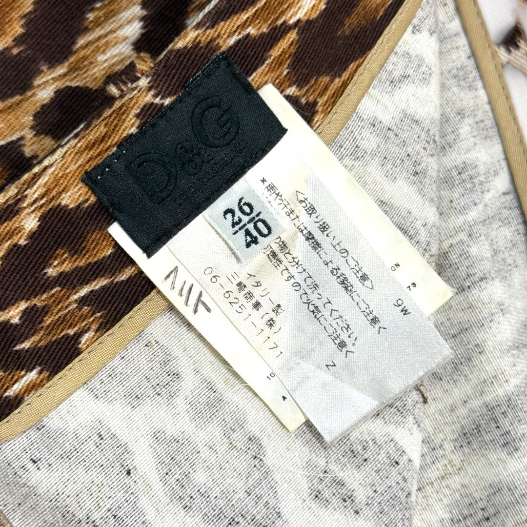 DOLCE &GABBANA LEOPARD PRINT SKIRT