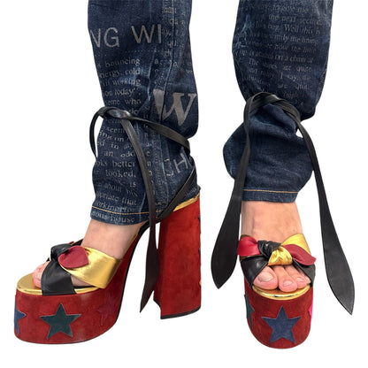 YVES SAINT LAURENT PAIGE PLATFORM HEELS