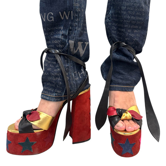 YVES SAINT LAURENT PAIGE PLATFORM HEELS