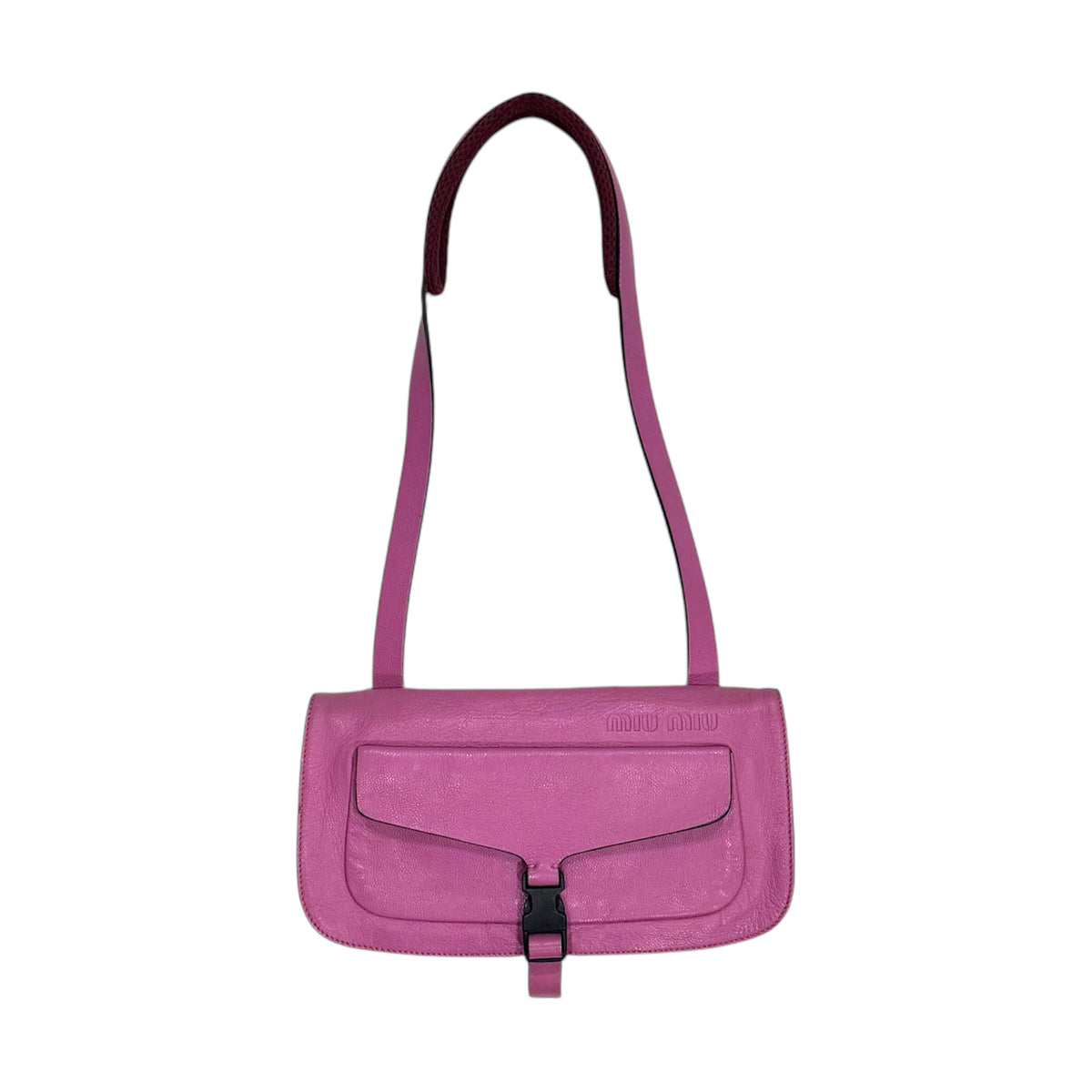 MIU MIU SS2000 PINK LEATHER SHOULDER BAG