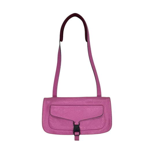 MIU MIU SS2000 PINK LEATHER SHOULDER BAG
