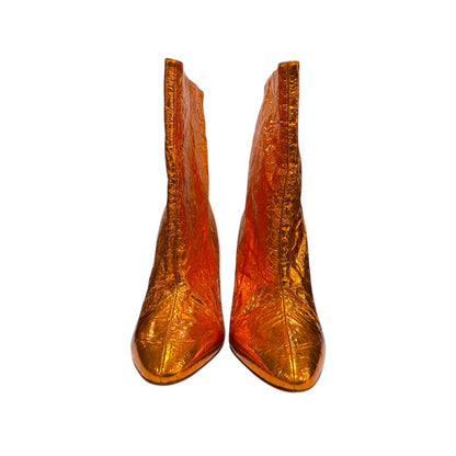 MAISON MARGIELA METALLIC ORANGE HEEL BOOTS