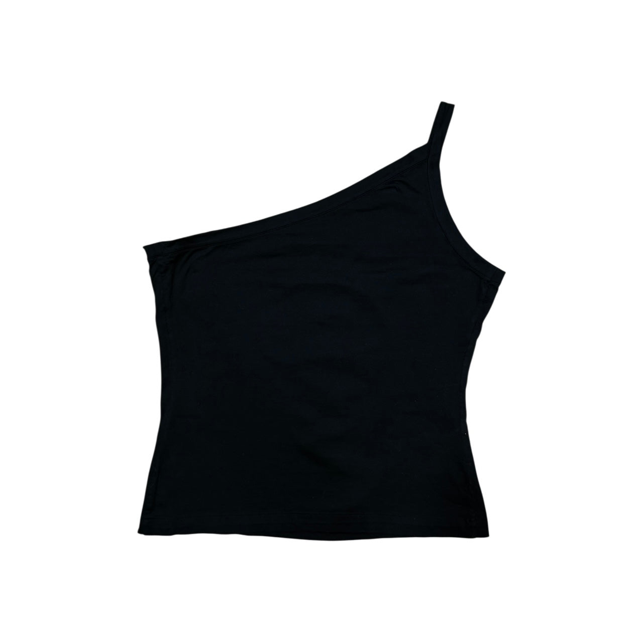 YVES SAINT LAURENT GOLD LOGO ASYMMETRY TANK TOP