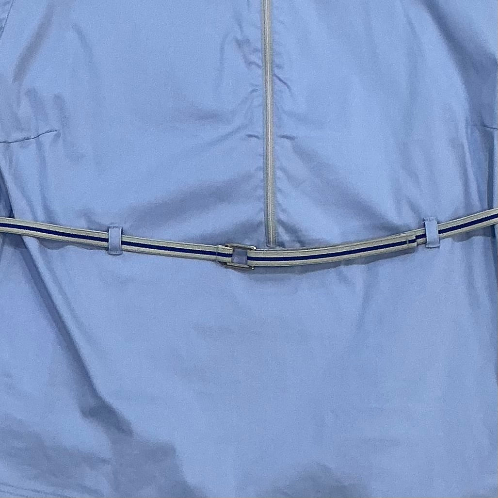 PRADA SPORTS LIGHT BLUE POLO ZIP TOP