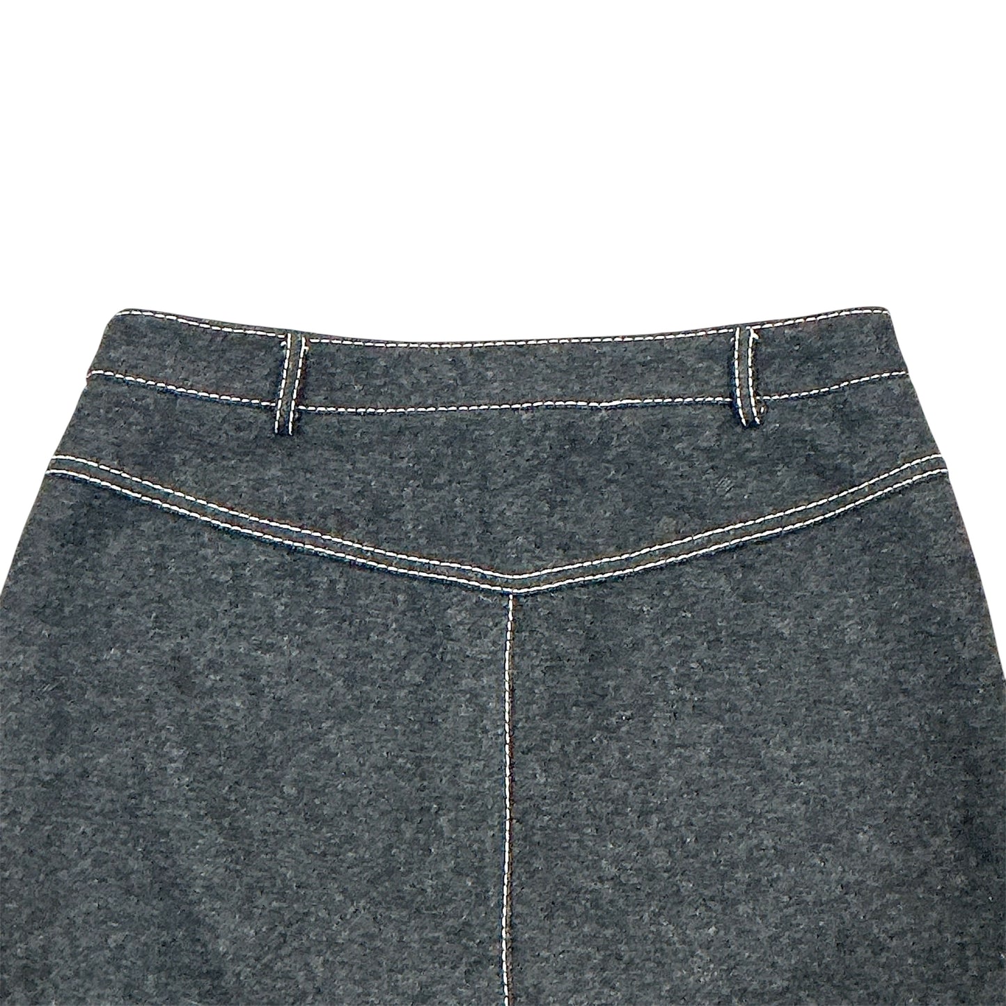 PRADA SPORTS GREY WOOL SKIRT