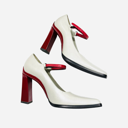 PRADA TWO-TONE MARY JANE HEELS