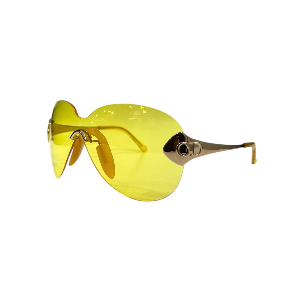 CHRISTIAN DIOR YELLOW PILOT SUNGLASSES