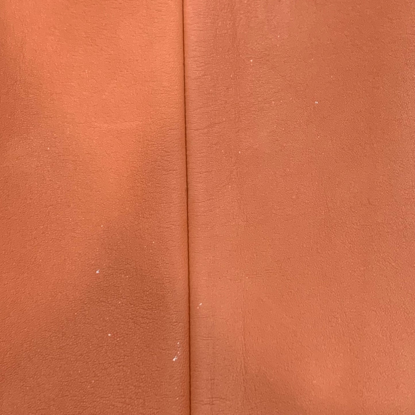 MIU MIU ORANGE LEATHER MID-SKIRT