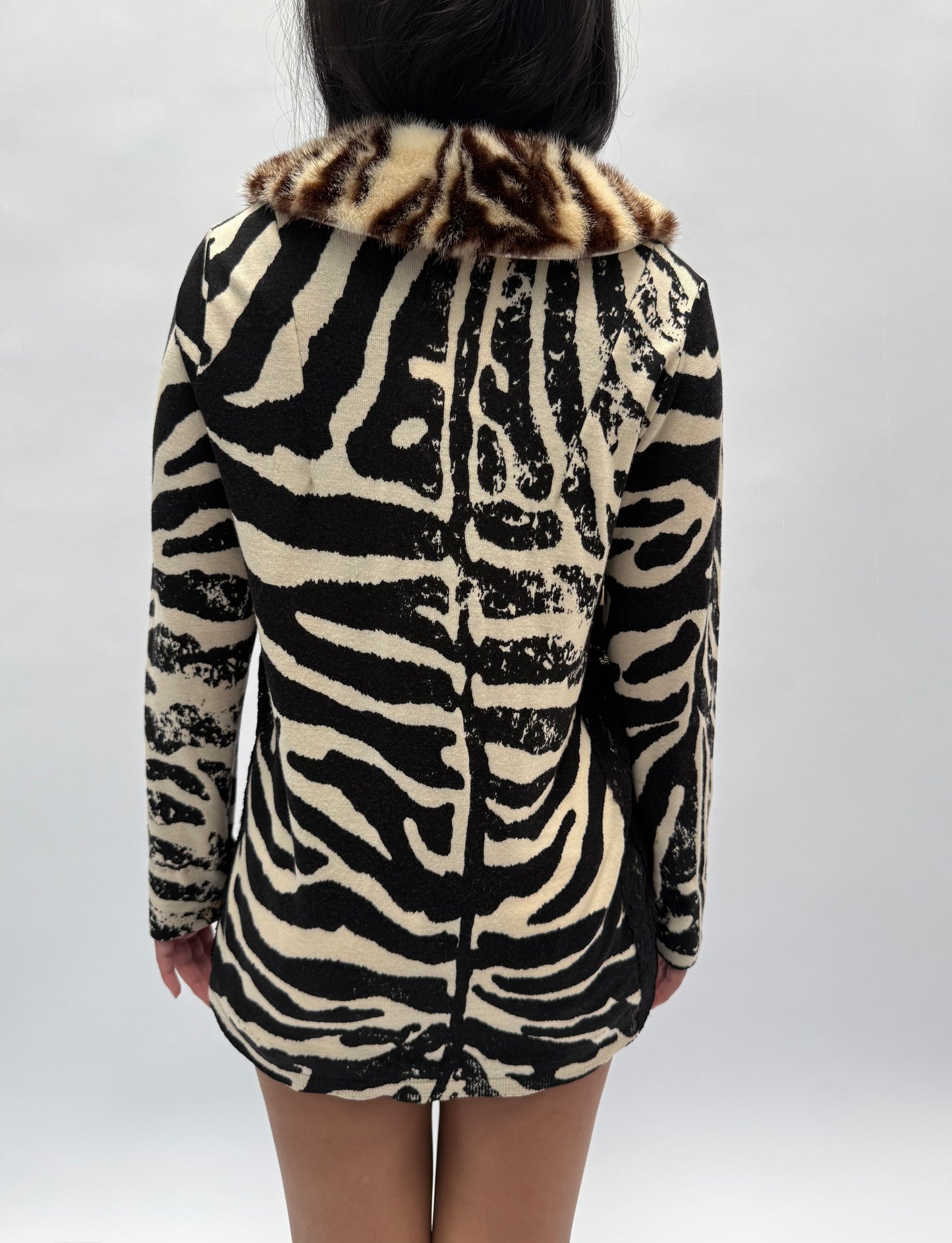 BLUMARINE 2000S CIRCA ZEBRA PRINTS CARDIGAN