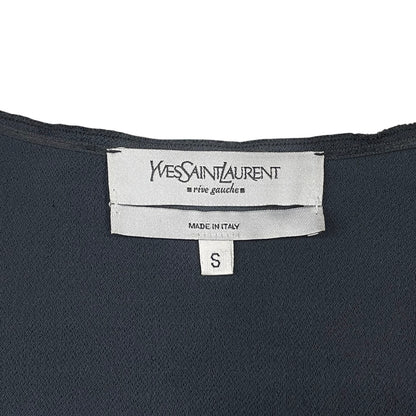 YVES SAINT LAURENT RIVE GAUCHE BLACK BLOUSES TOP