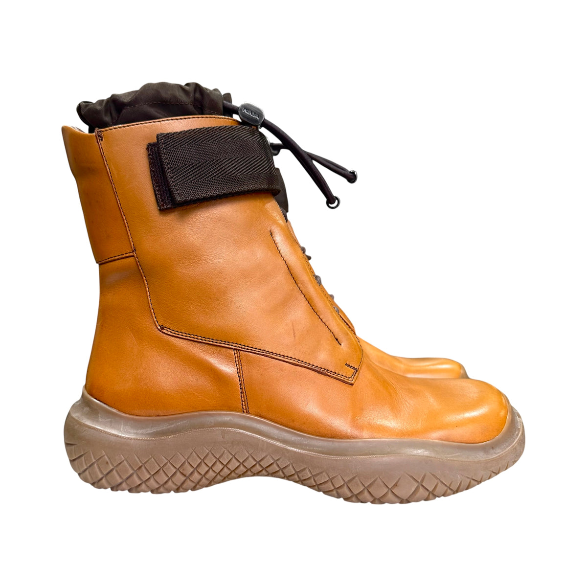 PRADA SPORT FW1999 ORANGE VIBRAM BOOTS