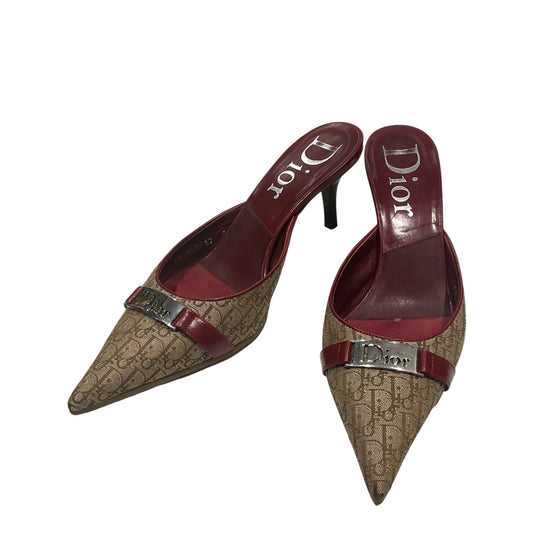 CHRISTIAN DIOR MONOGRAM MULES
