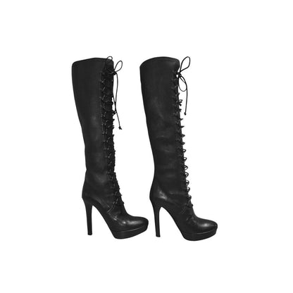 MIU MIU LACED UP BOOTS