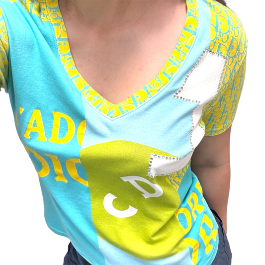 CHRISTIAN DIOR 2005 MULTICOLOUR NEON TOP