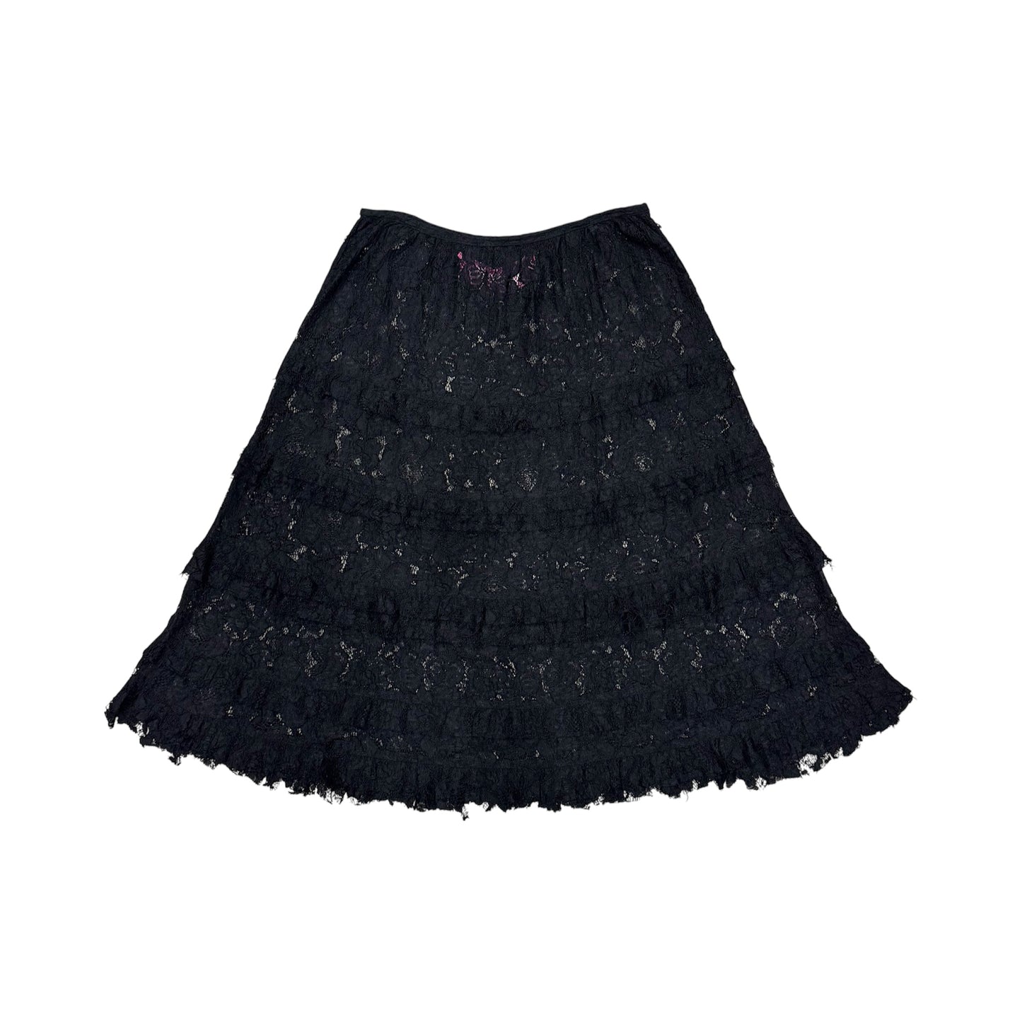JUNYA WATANABE MAN BLACK CUTWORK LACE SKIRT