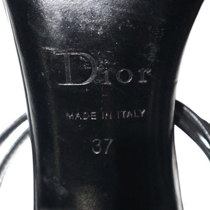 DIOR SILVER LOGO STRAPPY HEELS