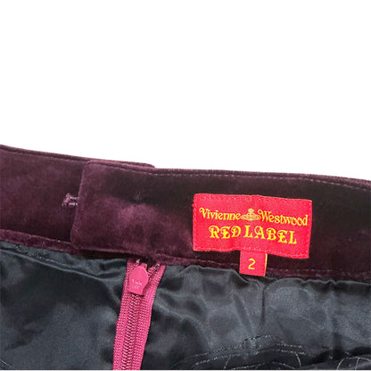 VIVIENNE WESTWOOD PURPLE VELVET SKIRT