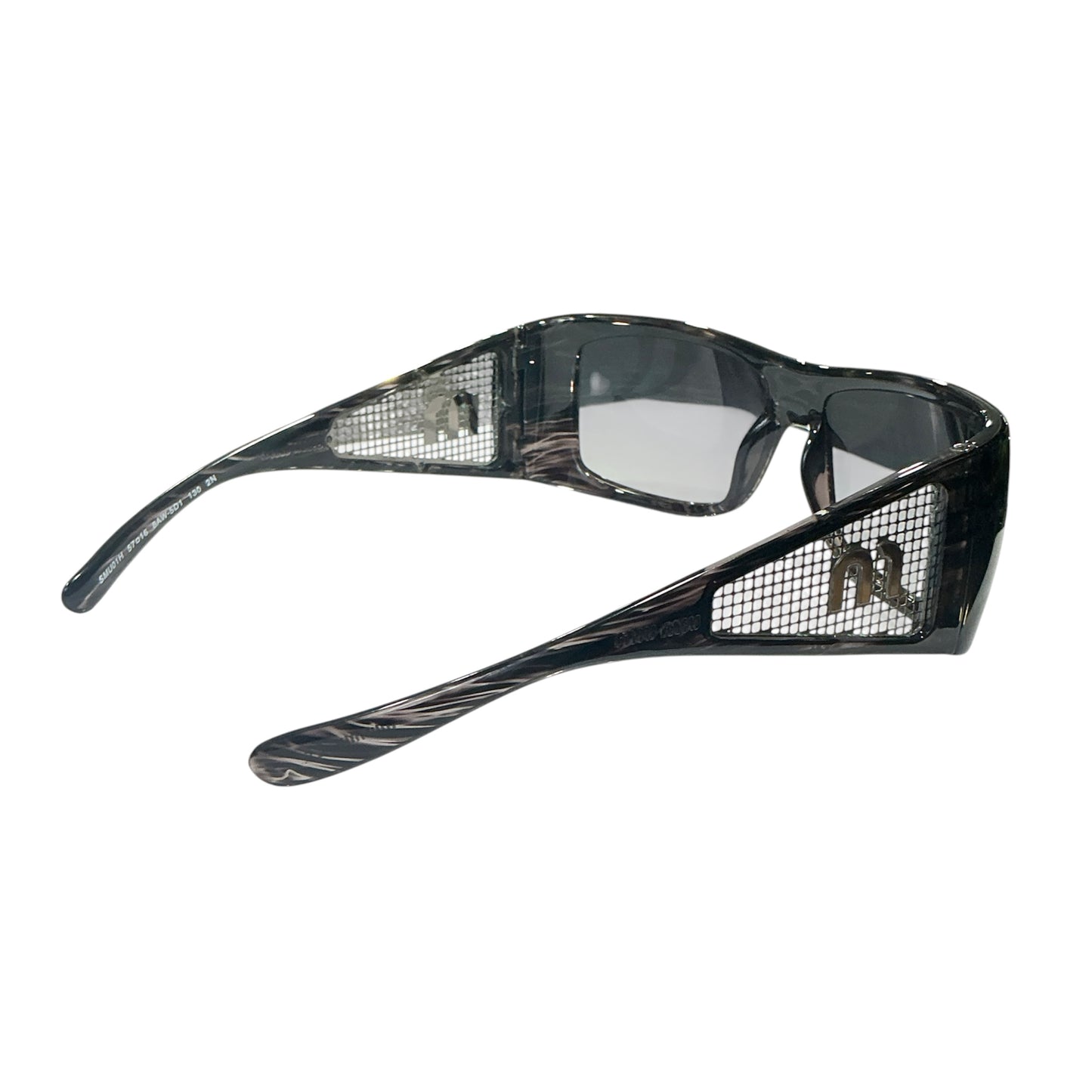 MIU MIU DARK BROWN 2000S MESH SUNGLASSES