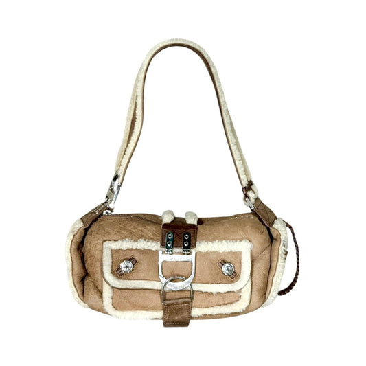 CHRISTIAN DIOR 2005 SHEARLING FIGHT BAG