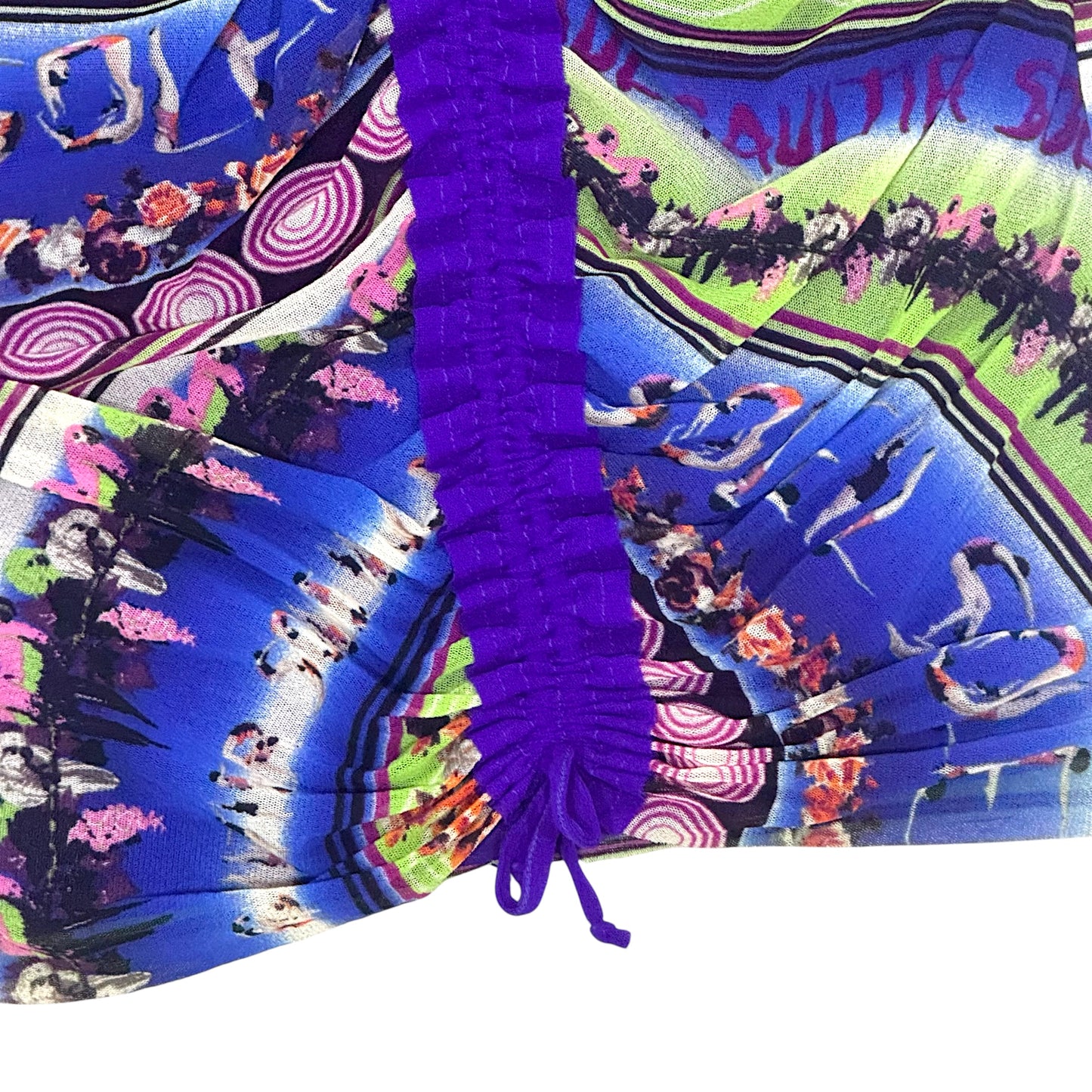 JEAN PAUL GAULTIER 1995 PURPLE SOLEIL MESH SET