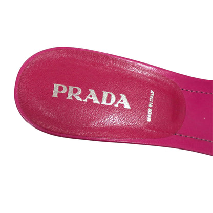 PRADA PINK BUCKLED SANDALS
