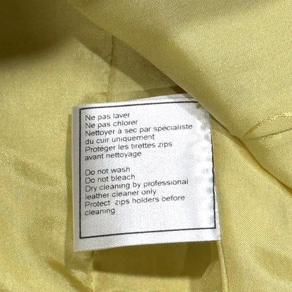 CHANEL SS1999  LIME LEATHER JACKET