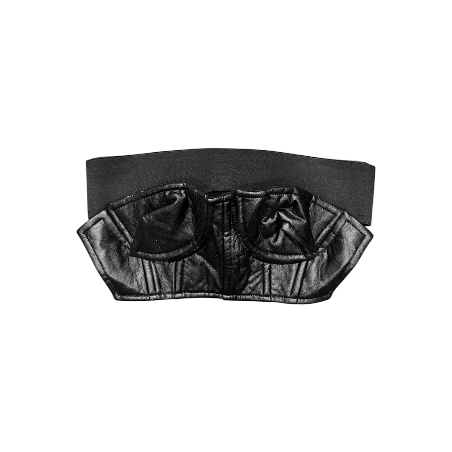 COMME DES GARÇON BLACK LEATHER BRA