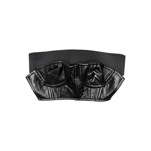 COMME DES GARÇON BLACK LEATHER BRA