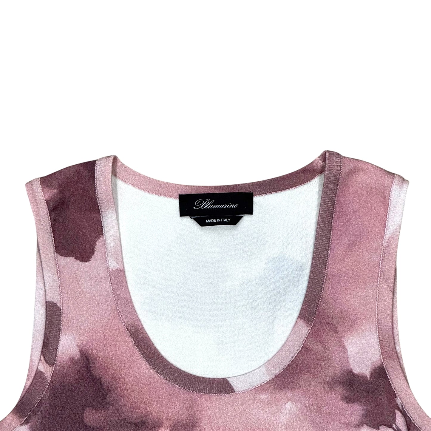 BLUMARINE PINK ROSE PRINTED CARDIGAN SET