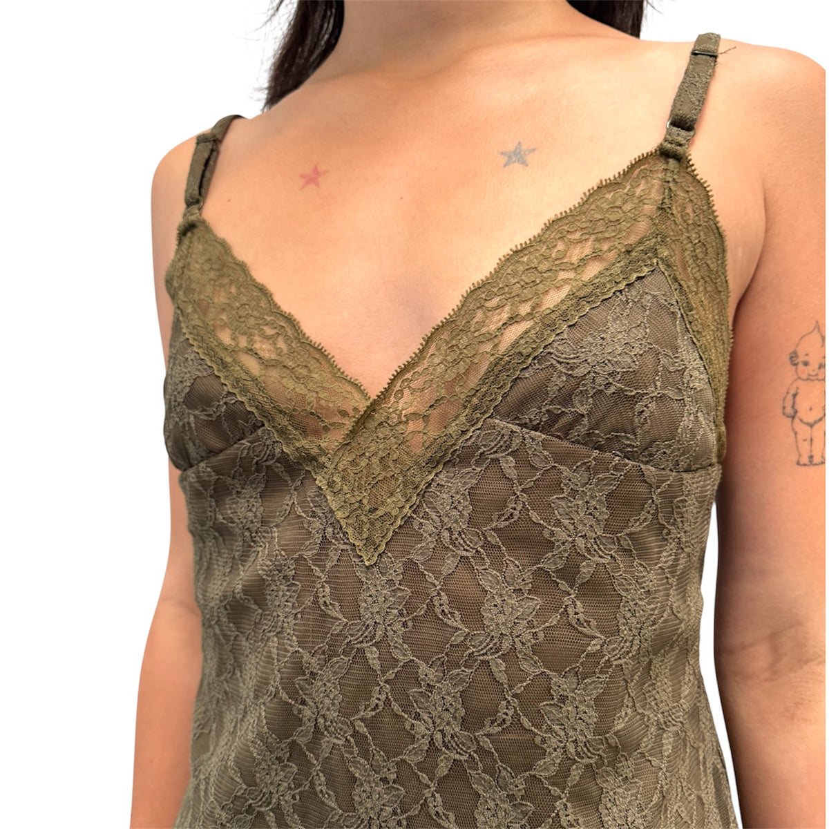JUNYA WATANABE GREEN LACE TOP
