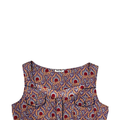 MIU MIU PURPLE FLORAL TOP