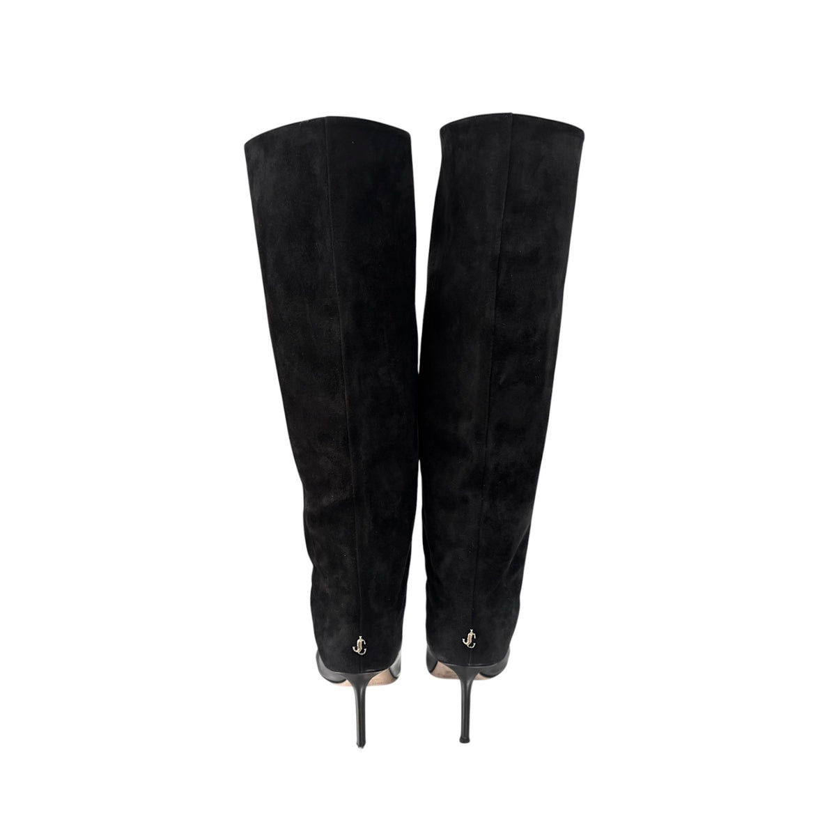 JIMMY CHOO BLACK SUEDE LEATHER KNEE-HIGH BOOTS