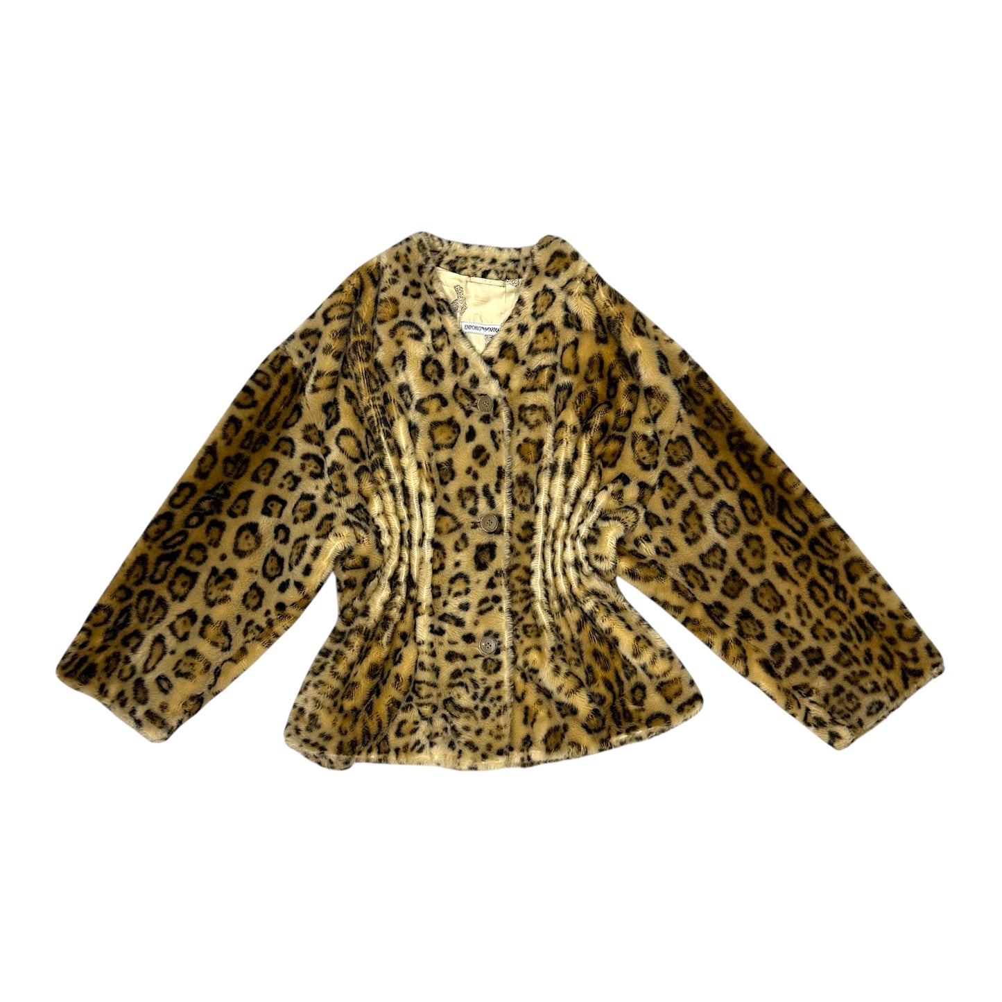 EMPORIO ARMANI LEOPARD FUR PRINTS JACKET