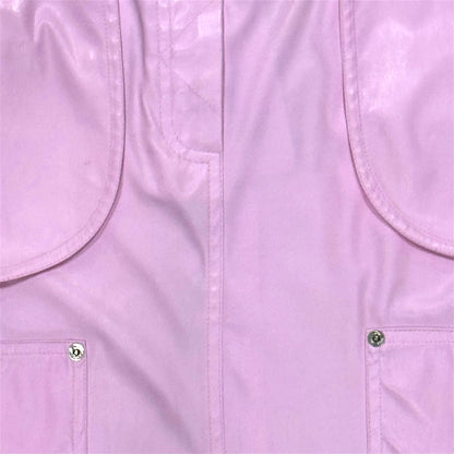 CHRISTIAN DIOR BY JOHN GALLIANO SS2003 PINK BUCKLED LEATHER SKIRT