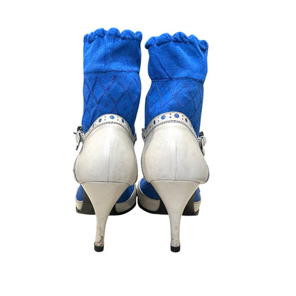 MIU MIU MARY JANE SOCK ANKLE BOOTS
