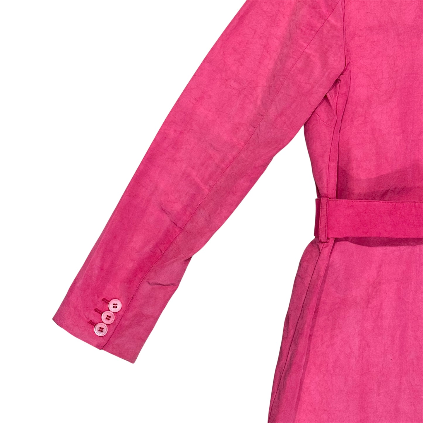 PRADA PINK SILK WITH BELT COAT