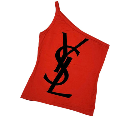 YVES SAINT LAURENT ASYMMETRIC CAMISOLE TOP