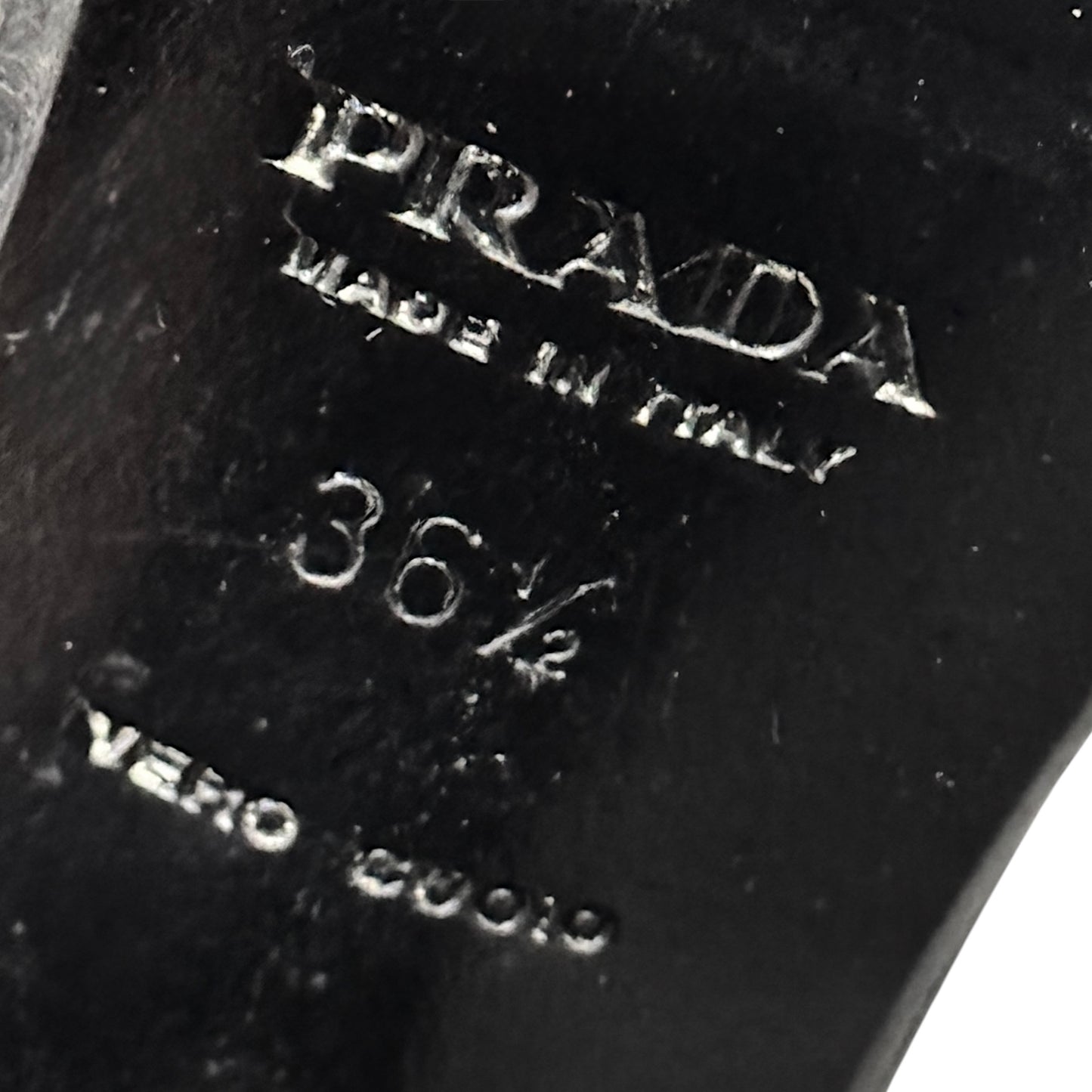 PRADA BLACK CHAIN HEELS