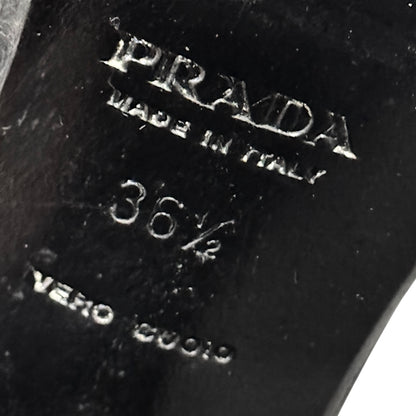 PRADA BLACK CHAIN HEELS