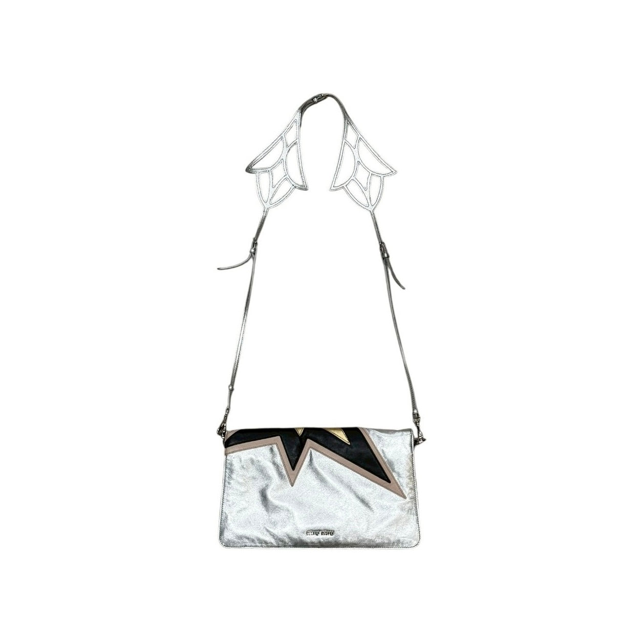 MIU MIU TRICOLOUR STAR MOTIF SHOULDER BAG