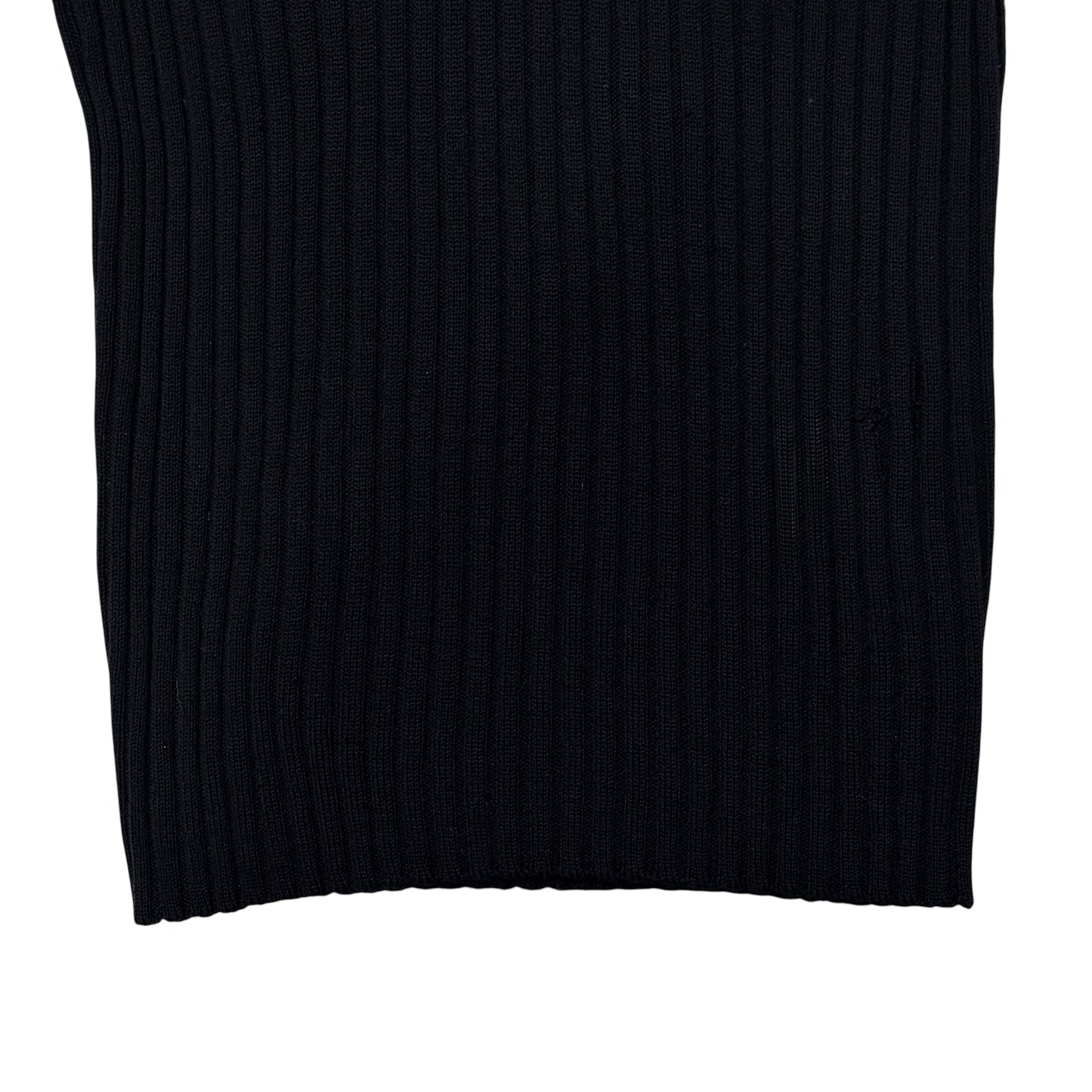 JEAN PAUL GAULTIER RIBBED OFF SHOULDER CARDIGAN TOP