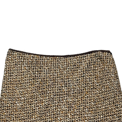 PRADA F/W2000 LVORY WOOL KNIT MIDI SKIRTS