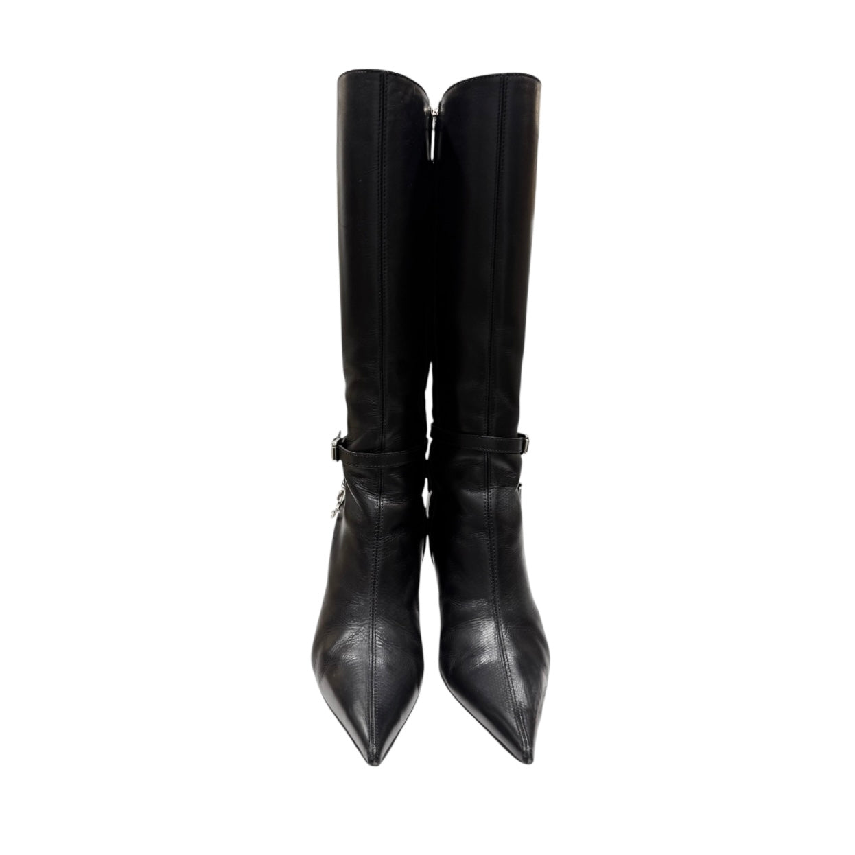 CHRISTIAN DIOR BLACK LEATHER BOOTS