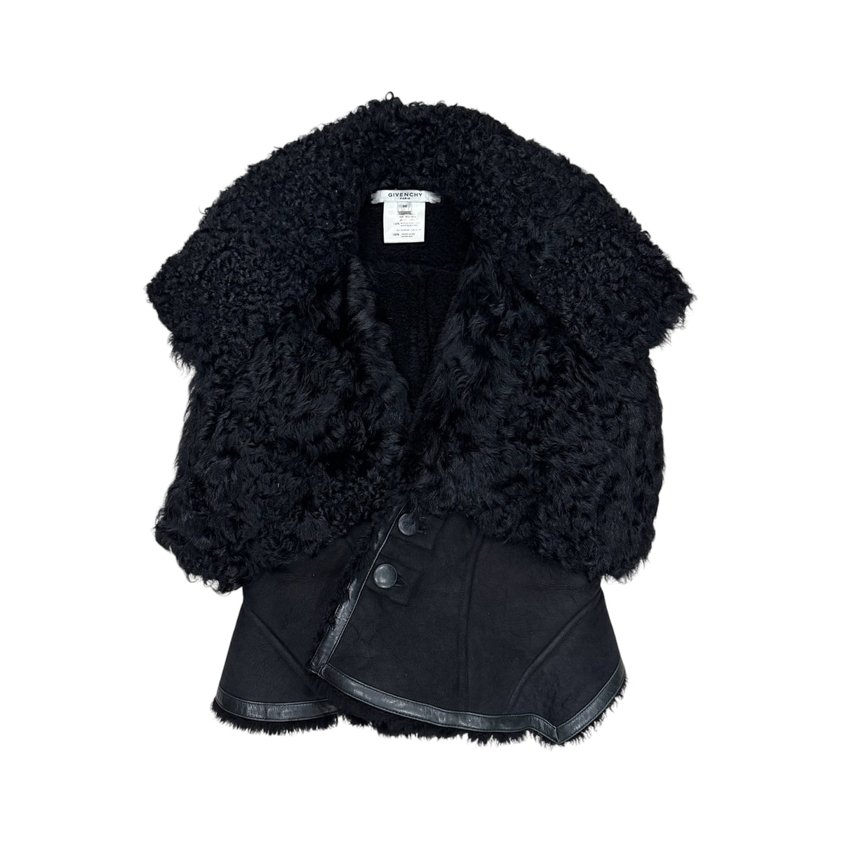 GIVENCHY BLACK SHEARLING VEST
