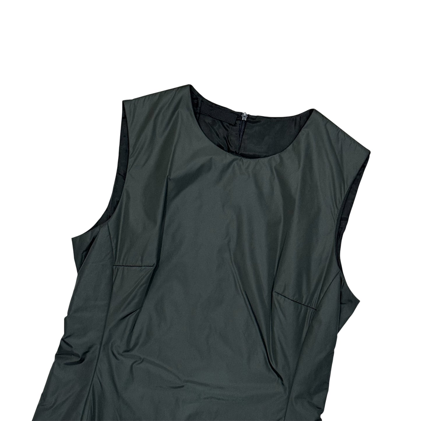 PRADA 00S GREEN NYLON DRESS