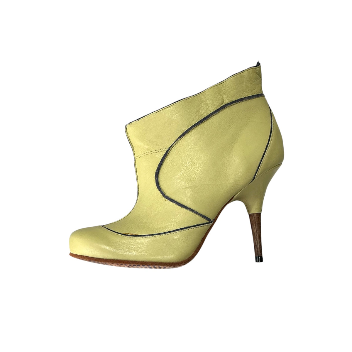 DIESEL YELLOW STILETTO ANKLE BOOTS